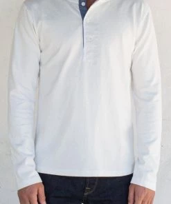 Freenote Cloth - 13 Ounce Henley - L/S White Tees