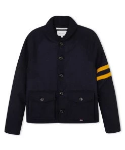 Peregrine - Harris Tweed Hemingway Jacket In Navy Outerwear&jackets