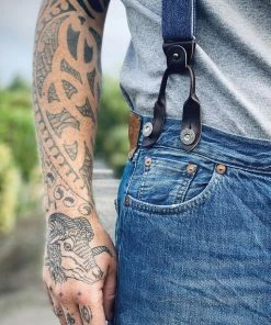 Accessories Bertelles - Superior Wide Braces In Denim