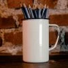 Antiques White Enamelware (Tall) 500 Ml Mug With Black Rim Antiques&Collectibles 2 Antiques White Enamelware (Tall) 500 Ml Mug With Black Rim Antiques&Collectibles