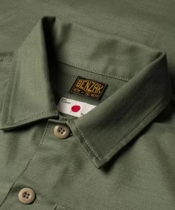 Benzak - BWS-03 Military Overshirt 10 Oz. Army Green Military Twill Shirts&Overshirts 17 Benzak - BWS-03 Military Overshirt 10 Oz. Army Green Military Twill Shirts&Overshirts