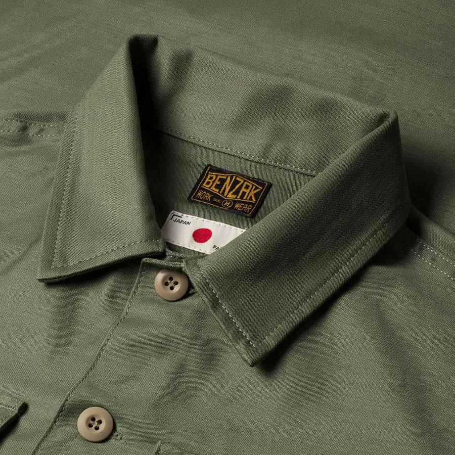 Benzak - BWS-03 Military Overshirt 10 Oz. Army Green Military Twill Shirts&Overshirts 7 Benzak - BWS-03 Military Overshirt 10 Oz. Army Green Military Twill Shirts&Overshirts