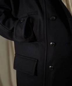 Workhouse England - Fisherman Long Wool Coat In Dark Navy 19 Workhouse England - Fisherman Long Wool Coat In Dark Navy