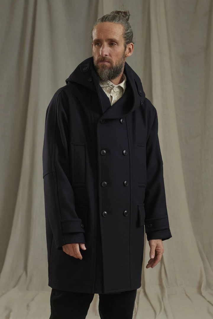 Workhouse England - Fisherman Long Wool Coat In Dark Navy 12 Workhouse England - Fisherman Long Wool Coat In Dark Navy