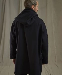 Workhouse England - Fisherman Long Wool Coat In Dark Navy 16 Workhouse England - Fisherman Long Wool Coat In Dark Navy