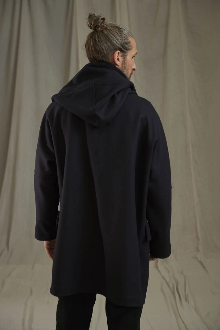 Workhouse England - Fisherman Long Wool Coat In Dark Navy 6 Workhouse England - Fisherman Long Wool Coat In Dark Navy