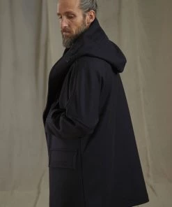 Workhouse England - Fisherman Long Wool Coat In Dark Navy 15 Workhouse England - Fisherman Long Wool Coat In Dark Navy