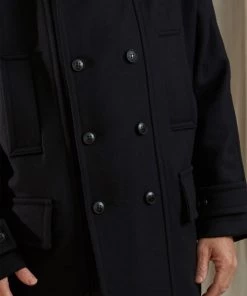 Workhouse England - Fisherman Long Wool Coat In Dark Navy 18 Workhouse England - Fisherman Long Wool Coat In Dark Navy