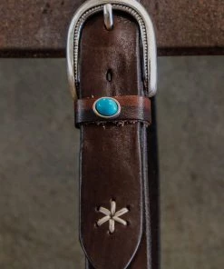 Accessories Alberto Luti - Essential Turquoise Leather Belt In Dark Brown 8 Accessories Alberto Luti - Essential Turquoise Leather Belt In Dark Brown