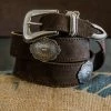 Alberto Luti - Ranchero Suede Leather Belt In Dark Brown 2 Alberto Luti - Ranchero Suede Leather Belt In Dark Brown