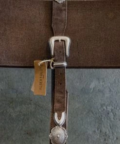 Alberto Luti - Ranchero Suede Leather Belt In Dark Brown