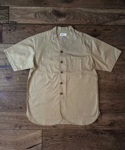 Universal Works - ML Shirt In Tan Fine Twill
