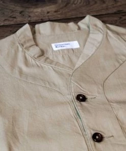 Universal Works - ML Shirt In Tan Fine Twill 11 Universal Works - ML Shirt In Tan Fine Twill