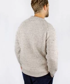 Peregrine - Ford Crew Jumper In Oatmeal Knitwear