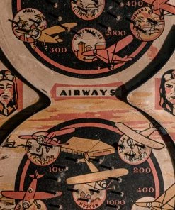 Antiques 1930's Airways, Airplane Pinball Game Toy By Lindstrom Tool & Toy Co. Antiques&Collectibles