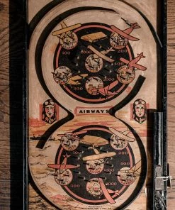 Antiques 1930's Airways, Airplane Pinball Game Toy By Lindstrom Tool & Toy Co. Antiques&Collectibles