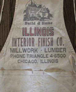 The Rugged Society Vintage Illinois Interior Finish Co. Carpenter Apron - Chicago Antiques&Collectibles