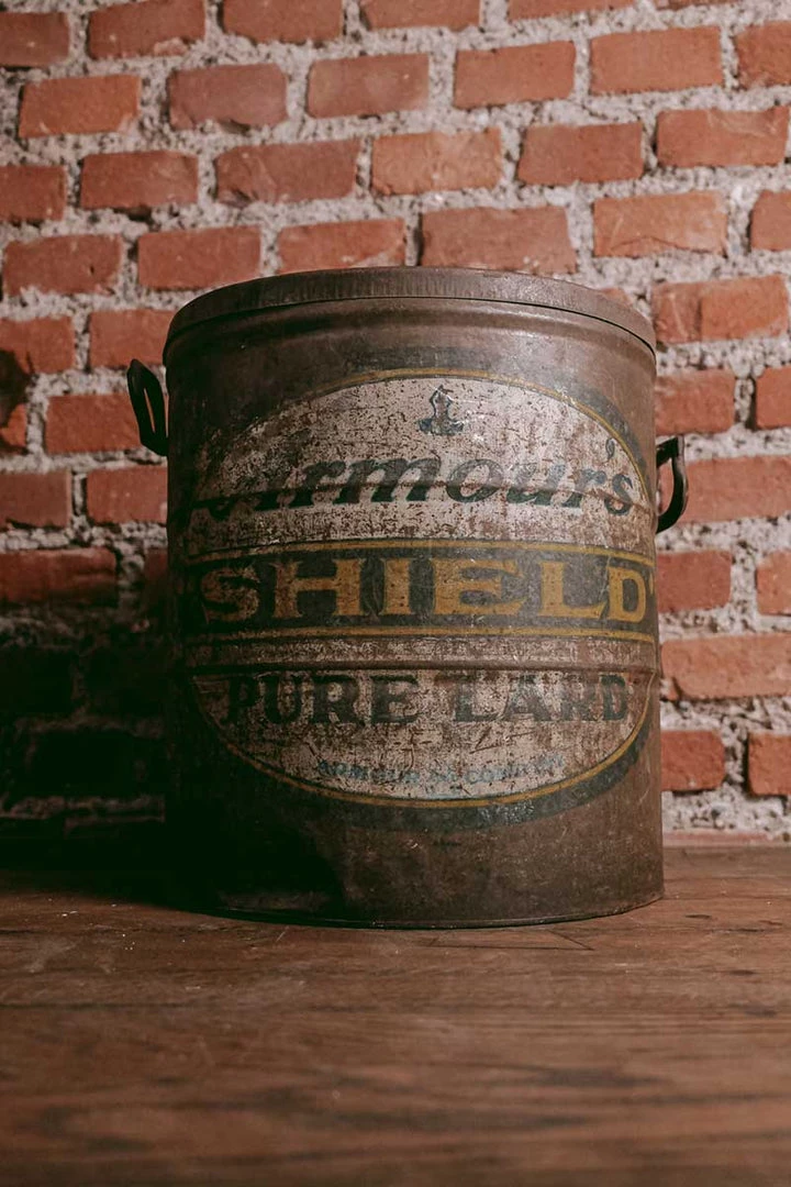 The Rugged Society Armour’s Shield<br>Pure Lard Tin Bin Antiques&Collectibles 3 The Rugged Society Armour’s ShieldPure Lard Tin Bin Antiques&Collectibles