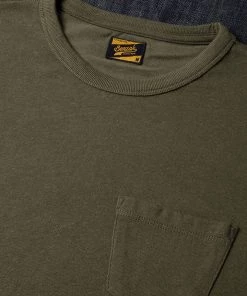 Benzak - BT-01 POCKET TEE Army Green Heavy Jersey New