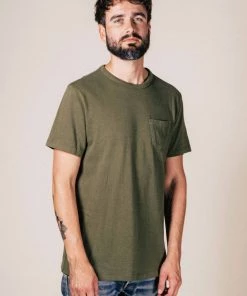 Benzak - BT-01 POCKET TEE Army Green Heavy Jersey New