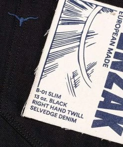Benzak - B-01 SLIM 13 Oz. Black Selvedge Bottoms