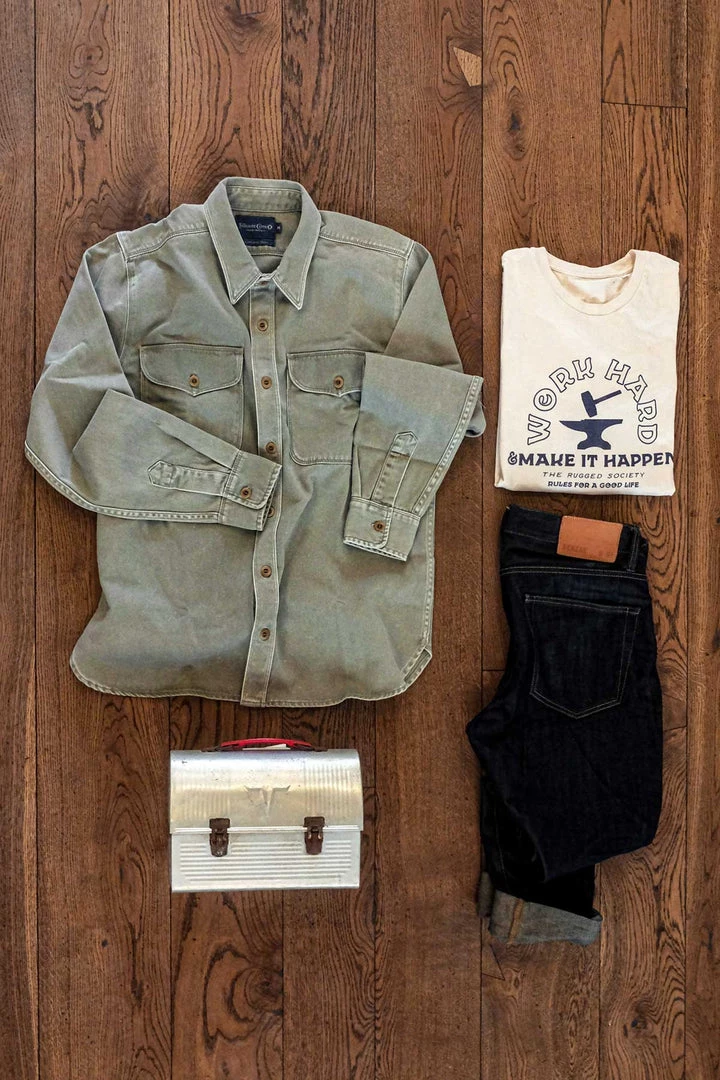 Benzak - B-01 SLIM 13 Oz. Brown Cotton Selvedge 13 Benzak - B-01 SLIM 13 Oz. Brown Cotton Selvedge