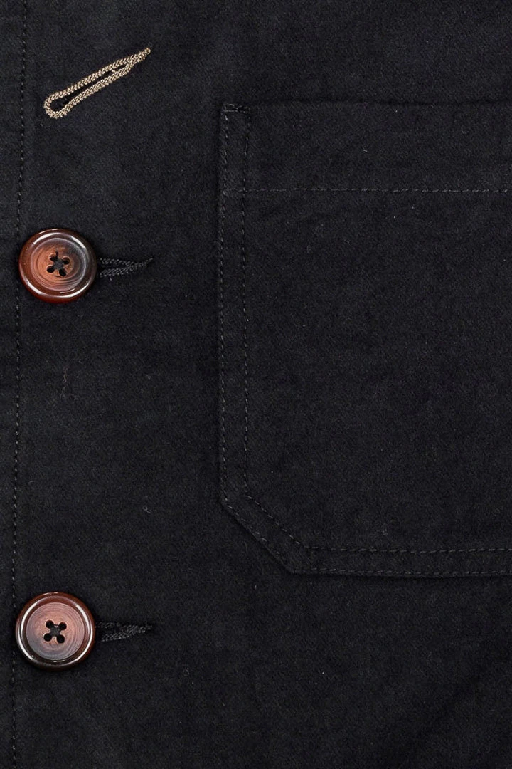 Universal Works - Bakers Chore Jacket In Black Nebraska Cotton Outerwear&jackets 5 Universal Works - Bakers Chore Jacket In Black Nebraska Cotton Outerwear&jackets