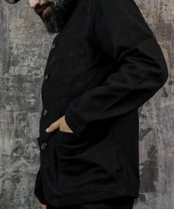 Universal Works - Bakers Chore Jacket In Black Nebraska Cotton Outerwear&jackets