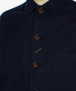 Universal Works - Bakers Chore Jacket In Navy Nebraska Cotton Outerwear&jackets 7 Universal Works - Bakers Chore Jacket In Navy Nebraska Cotton Outerwear&jackets