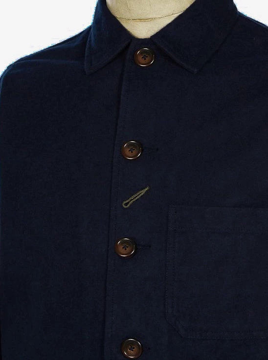 Universal Works - Bakers Chore Jacket In Navy Nebraska Cotton Outerwear&jackets 5 Universal Works - Bakers Chore Jacket In Navy Nebraska Cotton Outerwear&jackets