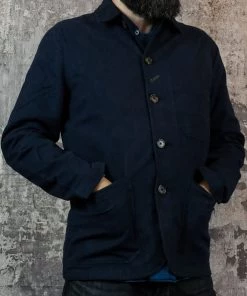 Universal Works - Bakers Chore Jacket In Navy Nebraska Cotton Outerwear&jackets