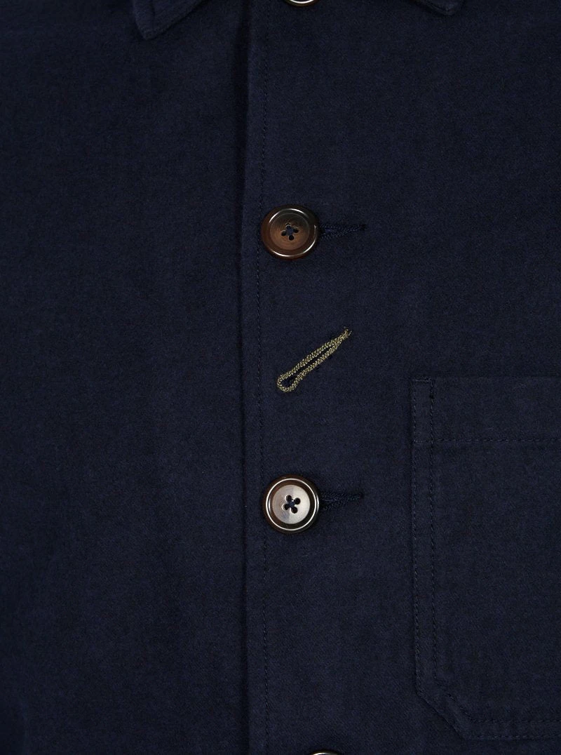 Universal Works - Bakers Chore Jacket In Navy Nebraska Cotton Outerwear&jackets 4 Universal Works - Bakers Chore Jacket In Navy Nebraska Cotton Outerwear&jackets