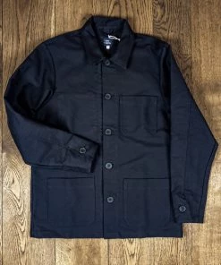 Bleu Blaton - Moleskin Worker Jacket In Blue Mechanic