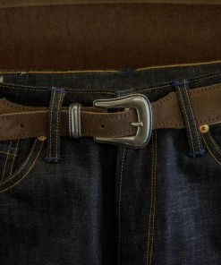 Alberto Luti - Ranchero Suede Leather Belt In Dark Brown