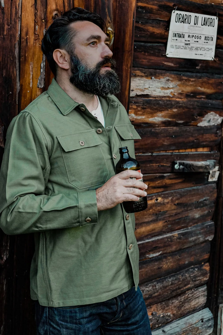 Benzak - BWS-03 Military Overshirt 10 Oz. Army Green Military Twill Shirts&Overshirts 3 Benzak - BWS-03 Military Overshirt 10 Oz. Army Green Military Twill Shirts&Overshirts