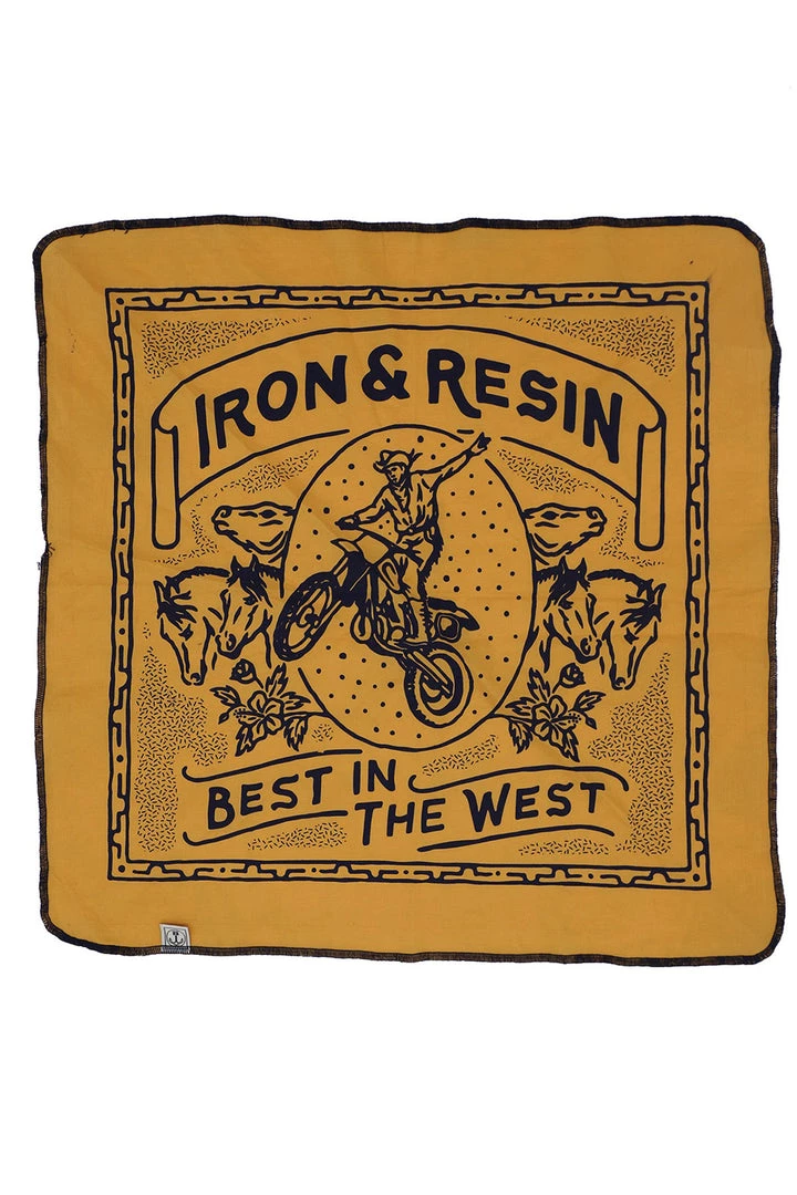 Bandits Iron And Resin - Best In The West Bandana In Gold 3 Bandits Iron And Resin - Best In The West Bandana In Gold