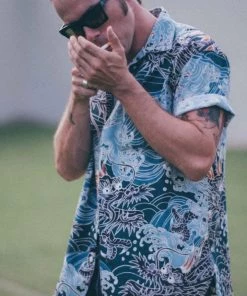 Freenote Cloth - Hawaiian Blue Dragon Aloha Shirt