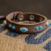 Alberto Luti - Turquoise Dots Bracelet In Suede Leather Accessories