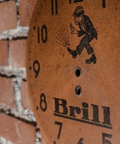 Antiques Antiques&Collectibles Brill - 1940s Advertising Wall Clock Face In Lithographed Tin.
