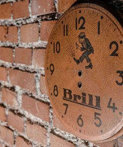 Antiques Antiques&Collectibles Brill - 1940s Advertising Wall Clock Face In Lithographed Tin.
