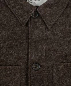 Universal Works - Lumber Jacket In Brown Wool Fleece Outerwear&jackets 7 Universal Works - Lumber Jacket In Brown Wool Fleece Outerwear&jackets