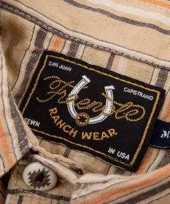 Freenote Cloth - Calico Tan Stripe Western Shirt 22 Freenote Cloth - Calico Tan Stripe Western Shirt