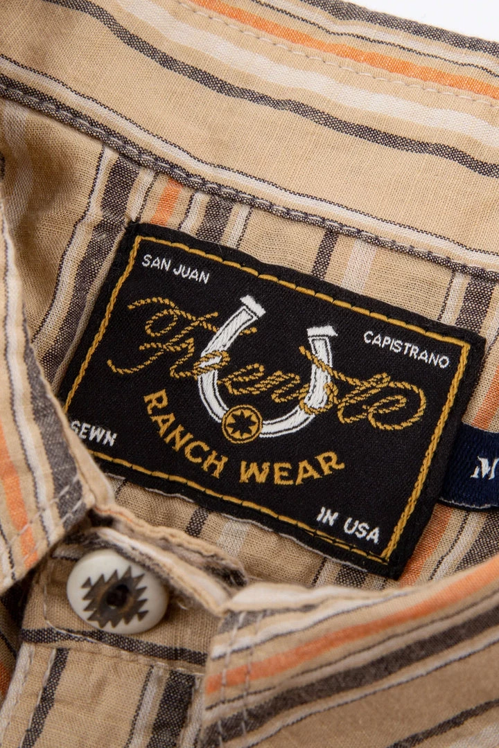 Freenote Cloth - Calico Tan Stripe Western Shirt 12 Freenote Cloth - Calico Tan Stripe Western Shirt