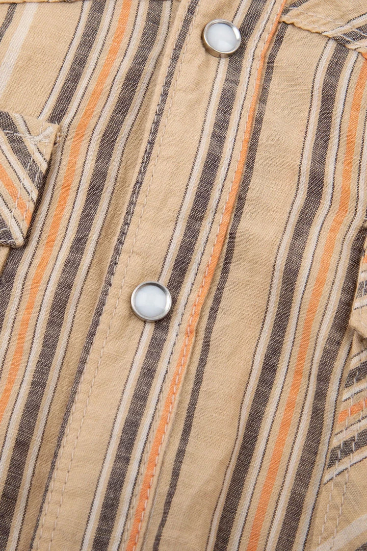 Freenote Cloth - Calico Tan Stripe Western Shirt 8 Freenote Cloth - Calico Tan Stripe Western Shirt