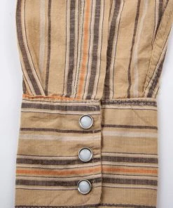 Freenote Cloth - Calico Tan Stripe Western Shirt 19 Freenote Cloth - Calico Tan Stripe Western Shirt