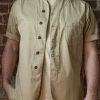 Universal Works - ML Shirt In Tan Fine Twill 1 Universal Works - ML Shirt In Tan Fine Twill