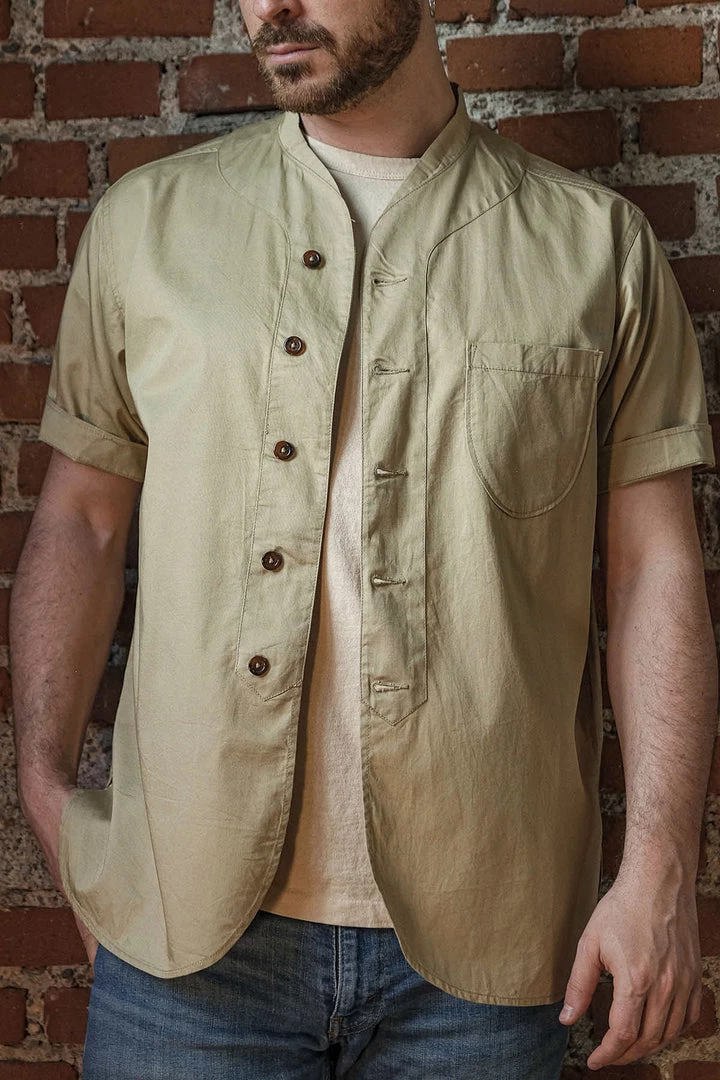 Universal Works - ML Shirt In Tan Fine Twill 3 Universal Works - ML Shirt In Tan Fine Twill