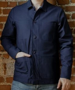 Outerwear&jackets Bleu Blaton - French Work Jacket In Navy