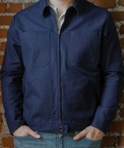 Bleu Blaton - Short Mechanic Worker Jacket In Navy 17 Bleu Blaton - Short Mechanic Worker Jacket In Navy