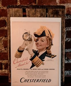 Antiques 1941 Louise Stanley Chesterfield Life Magazine Original Ad